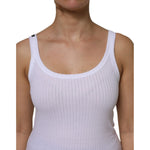 Dolce & Gabbana White Cotton Round Neck Sleeveless Tank Top TSH7170-44