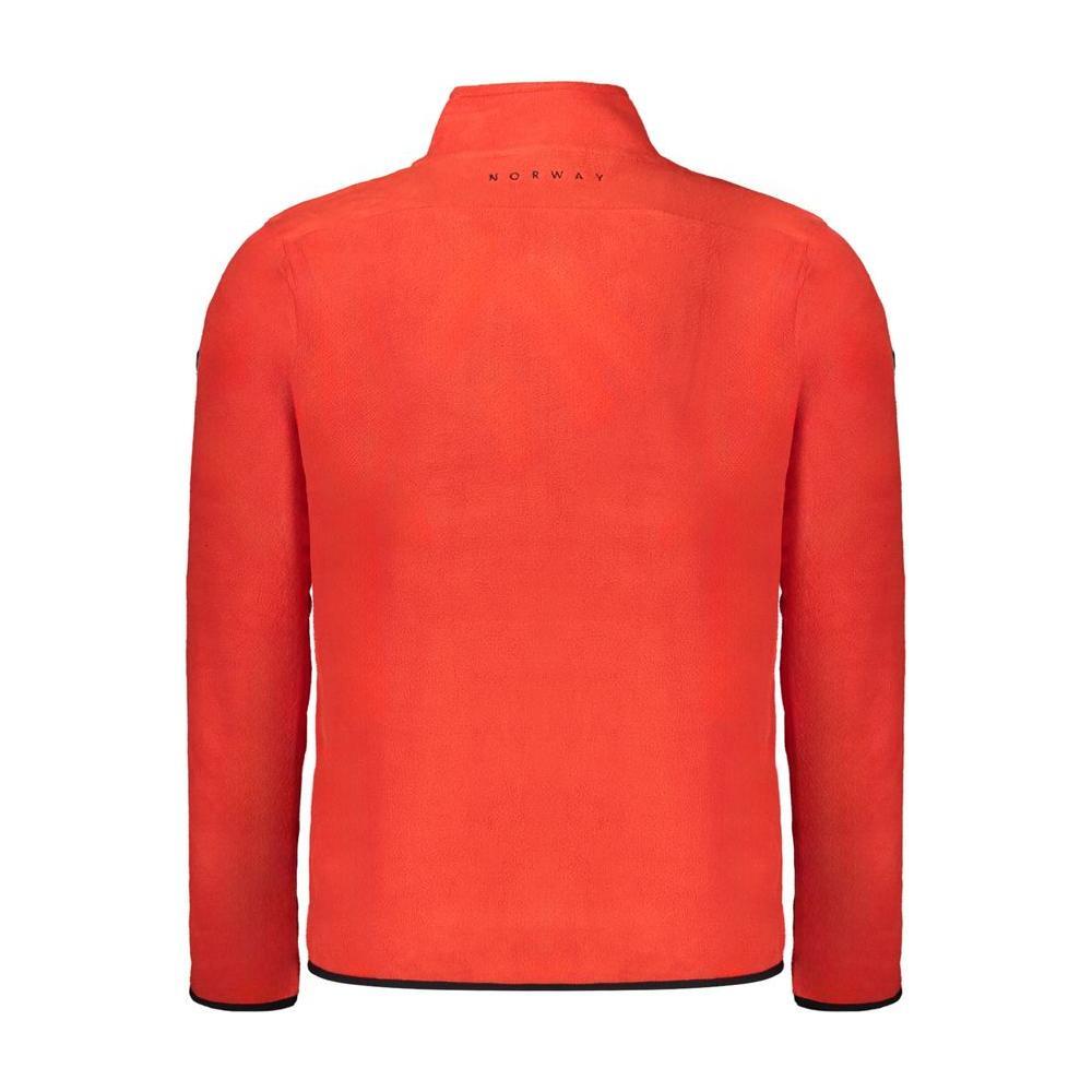 Norway 1963 Red Polyester Men Sweater NO-31936-L