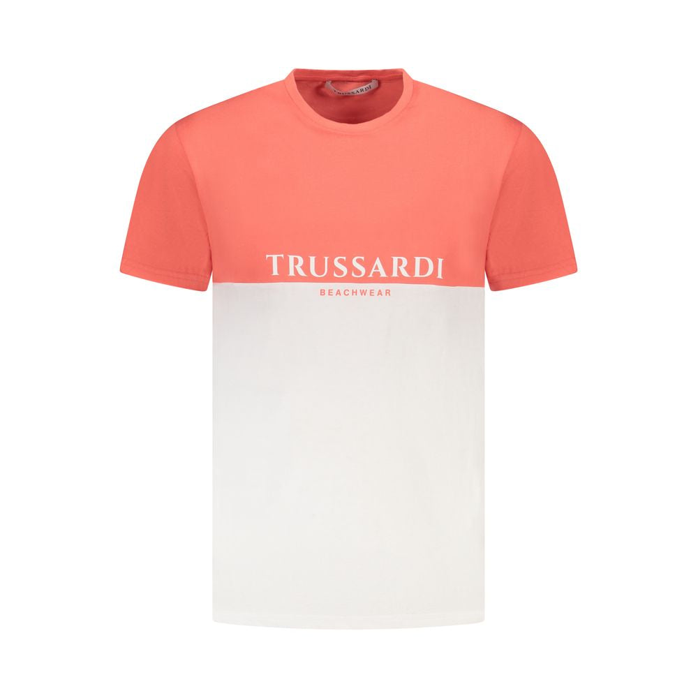 Trussardi Pink Cotton Men T-Shirt TR-36623-L