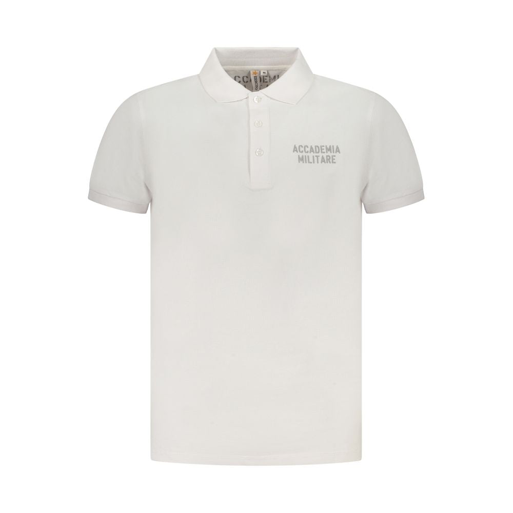 Accademia Militare White Cotton Polo Shirt