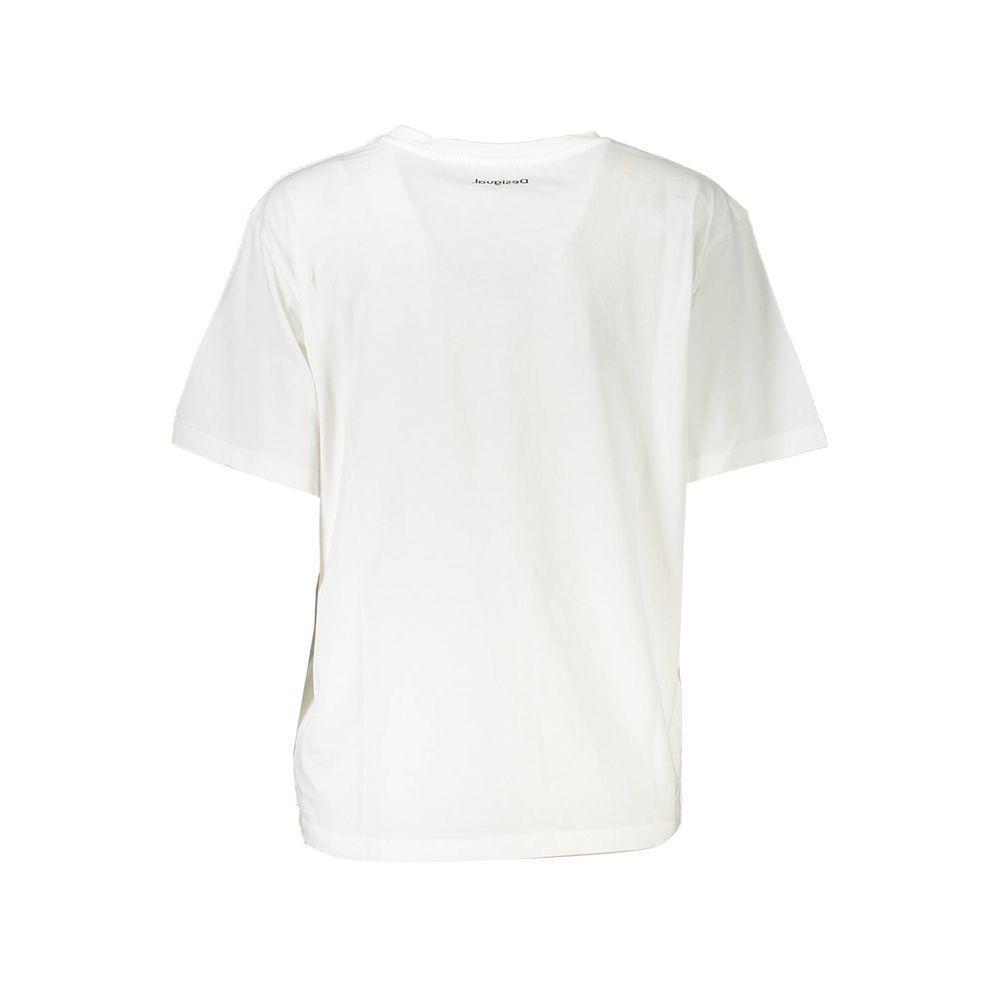 Desigual White Cotton Tops & T-Shirt DE-18769-XL