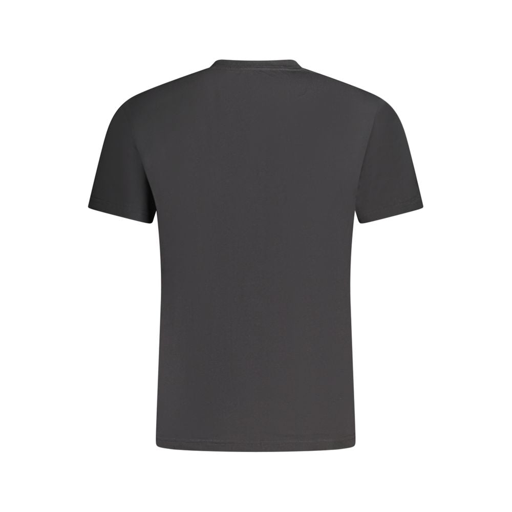 Vans Black Cotton T-Shirt, back view showing short sleeves and classic fit with crew neck, logo print not visible