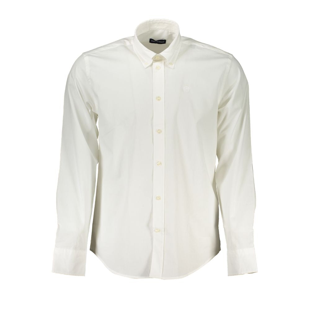 North Sails White Cotton Shirt NO-23733-XL