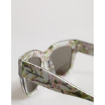 Dolce & Gabbana White DG4231F Floral Acetate Rectangle Shades Sunglasses