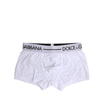 Dolce & Gabbana White Cotton Stretch Regular Boxer Underwear BIK1738-4