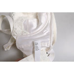 Dolce & Gabbana White Silk Underwired Balconette Bra Underwear BIK1412-1