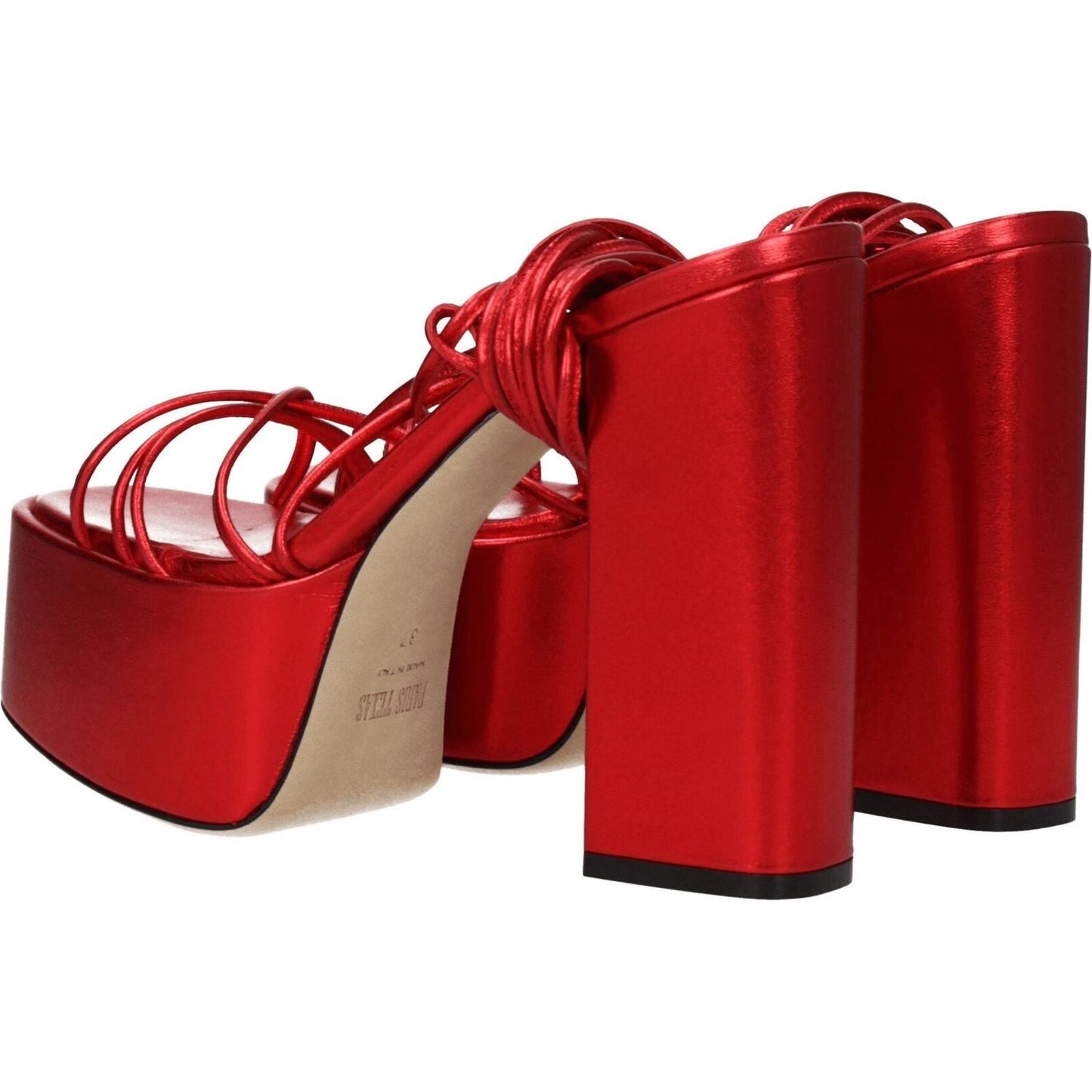 Paris Texas Red Leather Platforms PA-8547254796553-EU37/US7