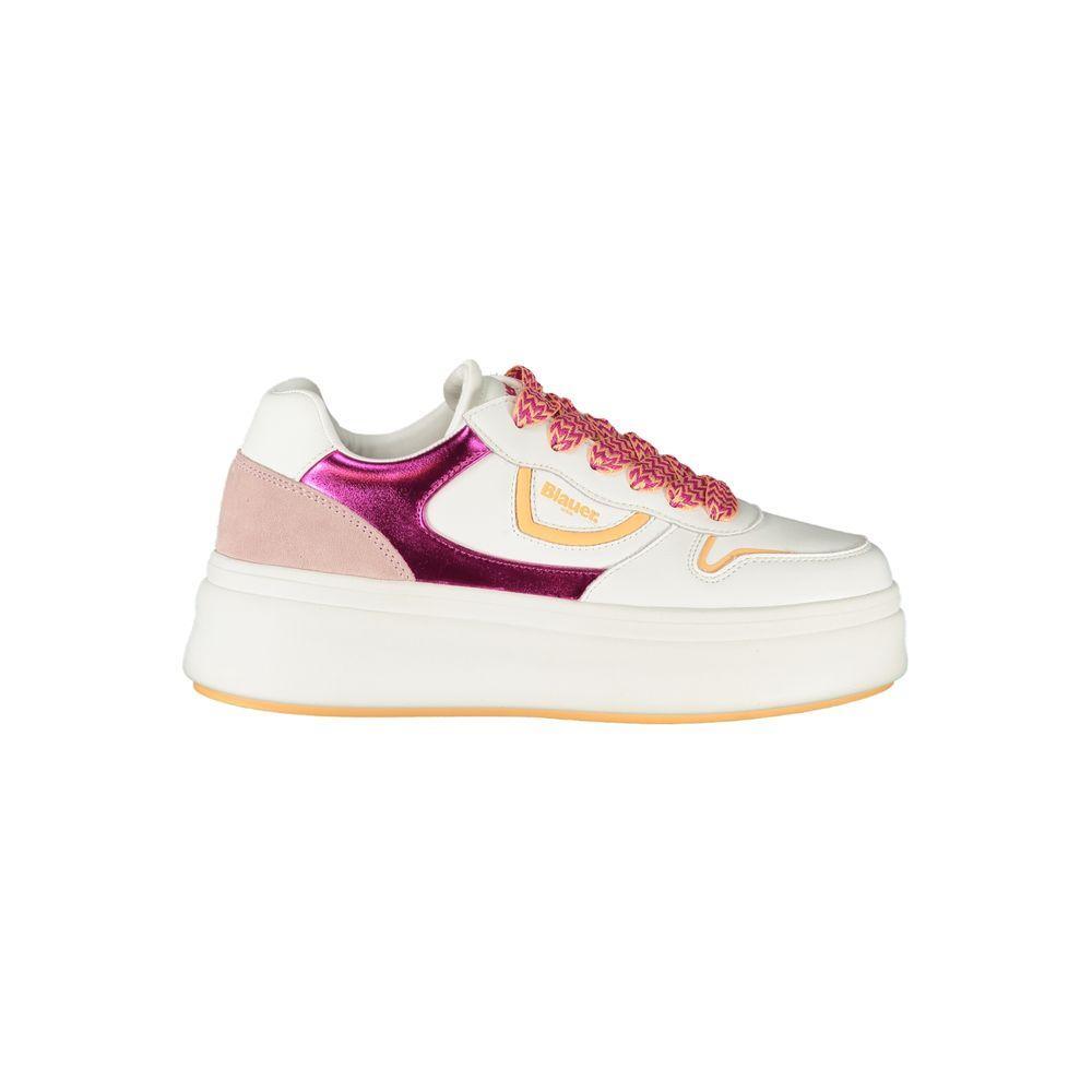 Blauer White Leather Women Sneaker BL-39257-EU36/US6
