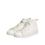 Dolce & Gabbana White Leather Mid Top Sneakers Shoes MV7537-42.5