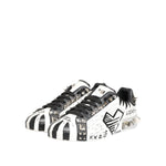 Dolce & Gabbana White Studded Printed Low Top Sneakers Shoes MV7824-42