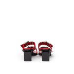 Ganni Red Leather Sandal GA-9998665-EU40/US10