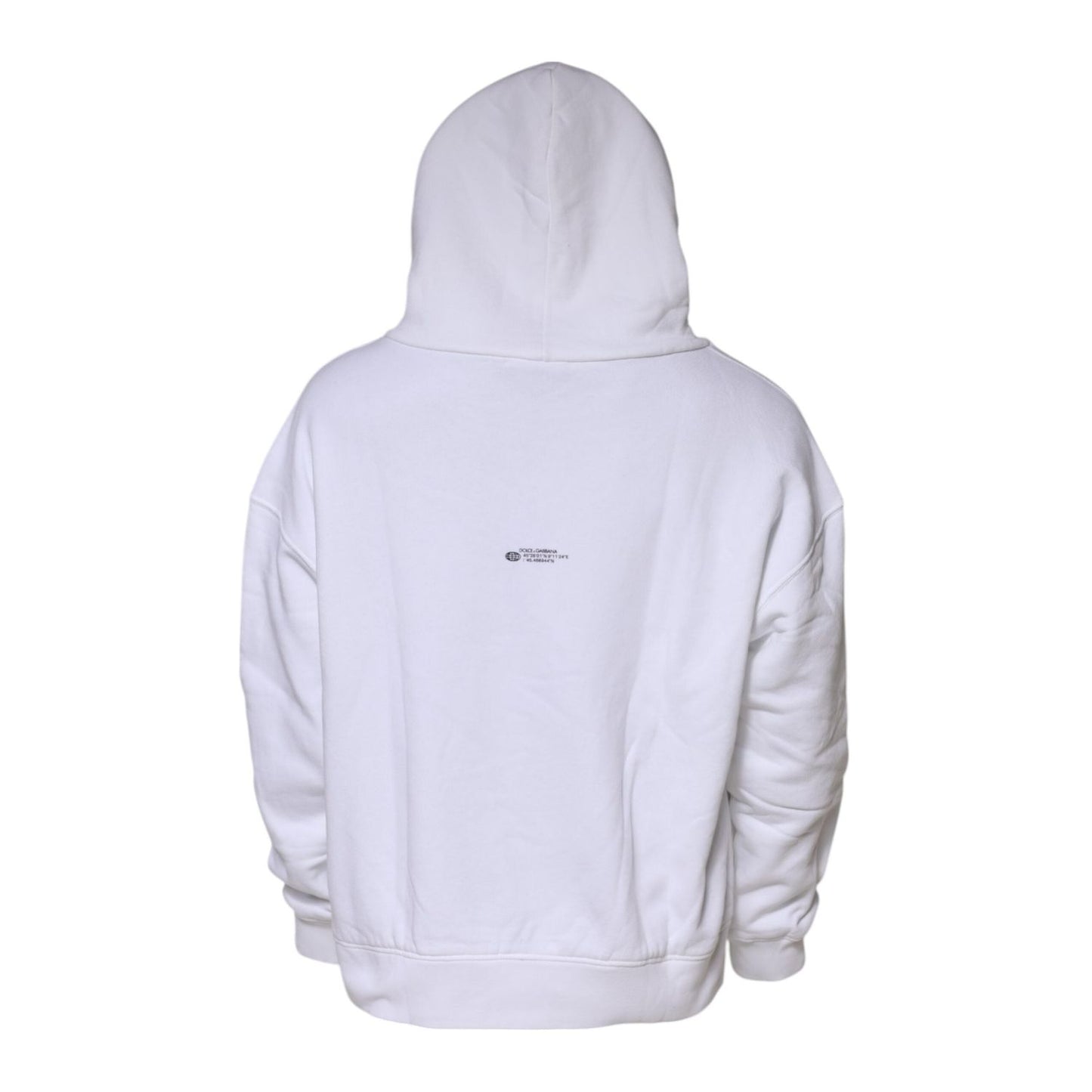 Dolce & Gabbana White DG Vib3 Hooded Men Sweatshirt Sweater TSH90753-48