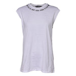 Dolce & Gabbana White Cotton Sleeveless Printed Tank T-shirt TSH90620-36