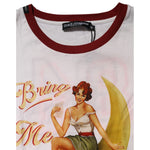 Dolce & Gabbana White Bring Me To The Moon Pin Up T-shirt Top TSH90675-42