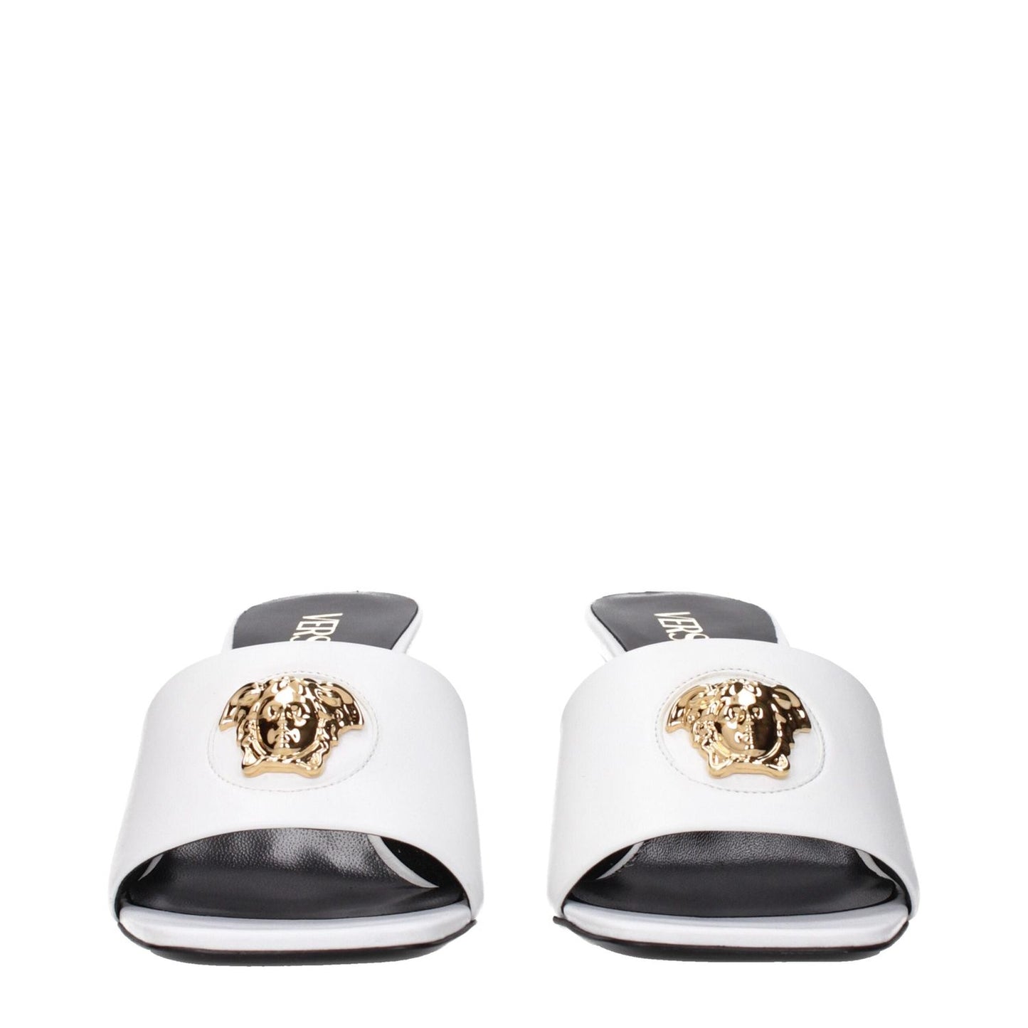 Versace White Leather Stiletto Heels Sandals VE-15234348843273-EU37/US7