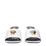 Versace White Leather Stiletto Heels Sandals VE-15234348843273-EU37/US7