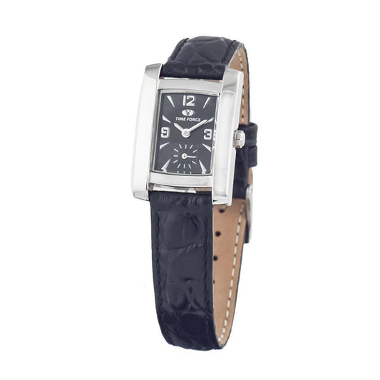 Time Force Black Leather Watch