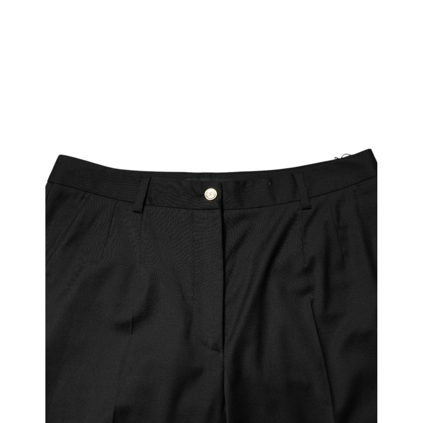 Dolce & Gabbana Black Polyester Tapered Women Trouser Pants PAN76683-44