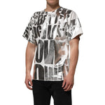 Dolce & Gabbana White Metallic Print Cotton CrewNeck T-shirt TSH9059-46