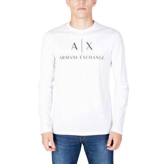 Armani Exchange White Cotton Long Sleeve