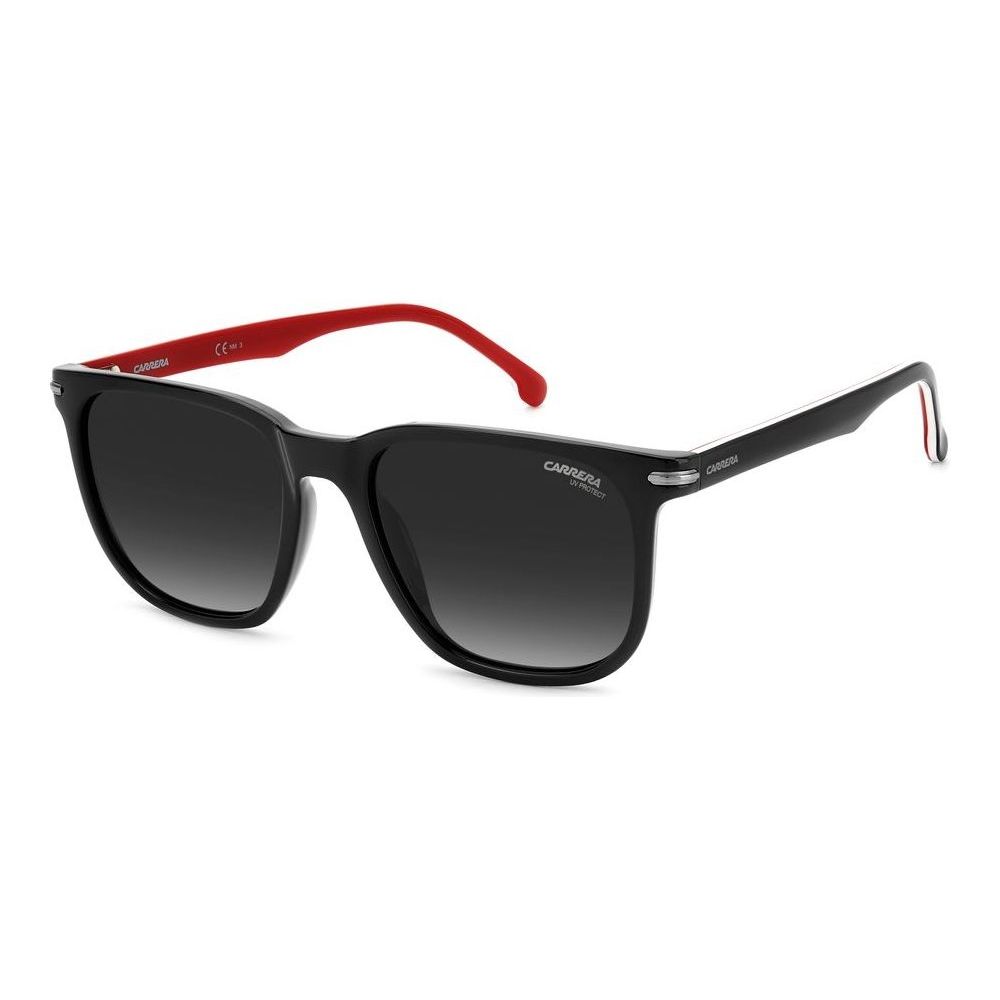 CARRERA MOD. CARRERA 300_S unisex polyamide sunglasses with black frame and red temples, stylish and lightweight design.