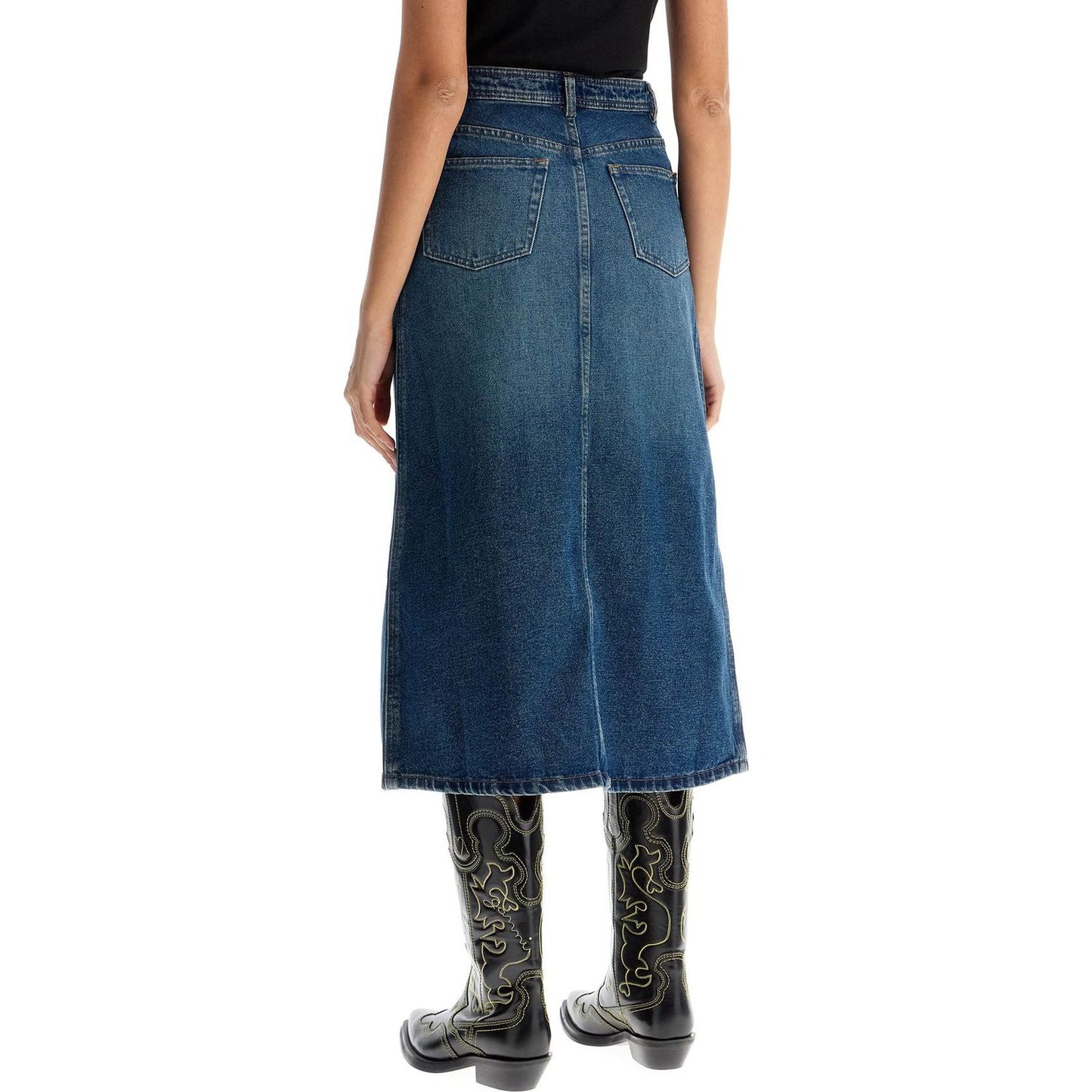 A.P.C. 'georgia denim midi skirt in