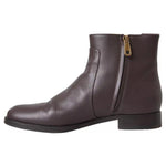 Dolce & Gabbana Brown Leather AMORE Flats Ankle Boots Shoes LA10908-37.5