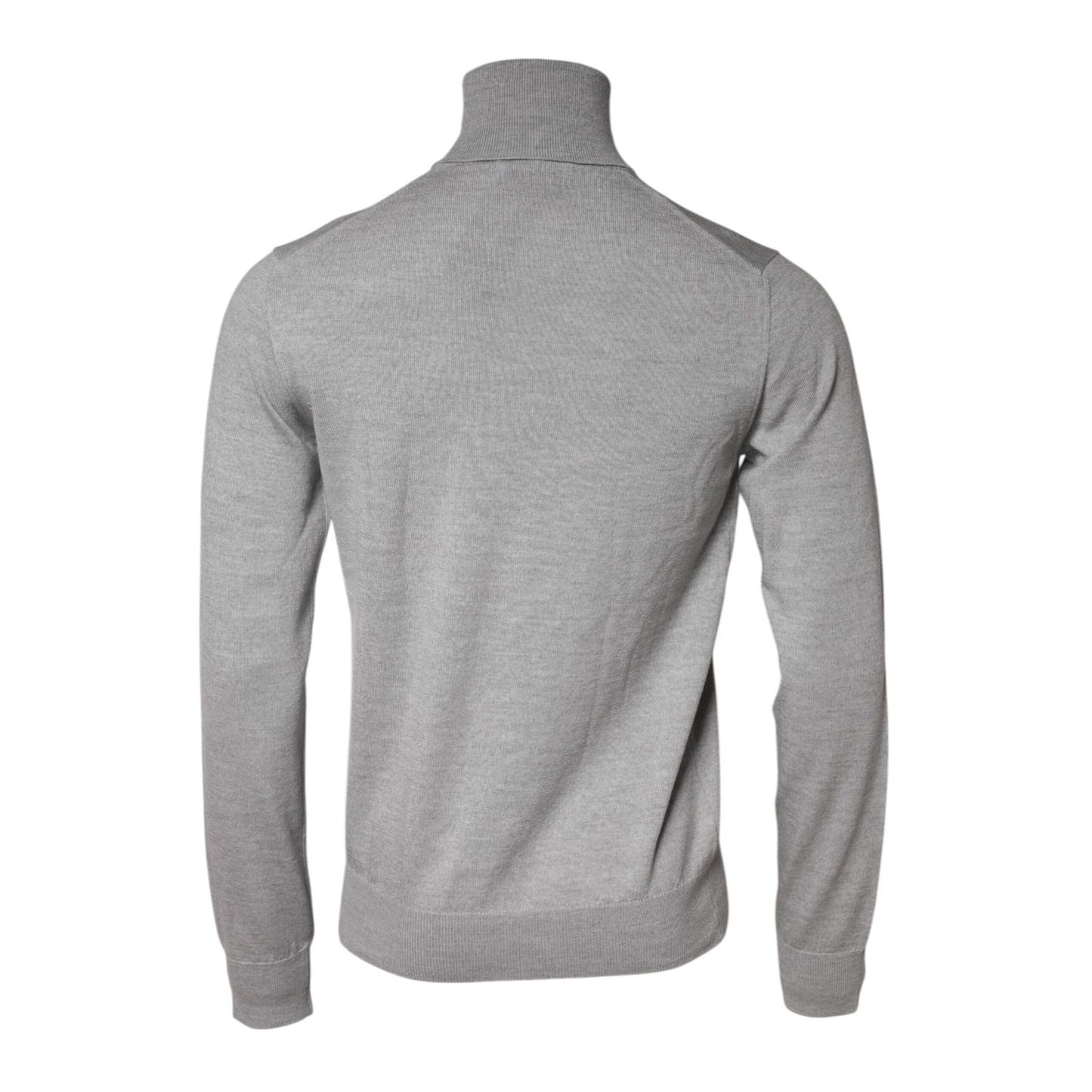 Dolce & Gabbana Gray Wool Knitted Men Pullover Sweater
