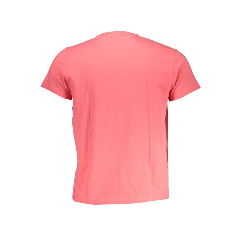 Back view of K-WAY Pink Cotton T-Shirt with short sleeves and crew neck design.