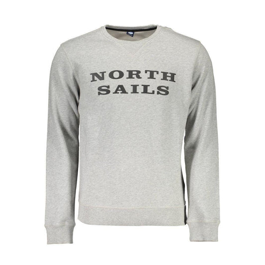 North Sails Gray Organic Cotton Men Sweater