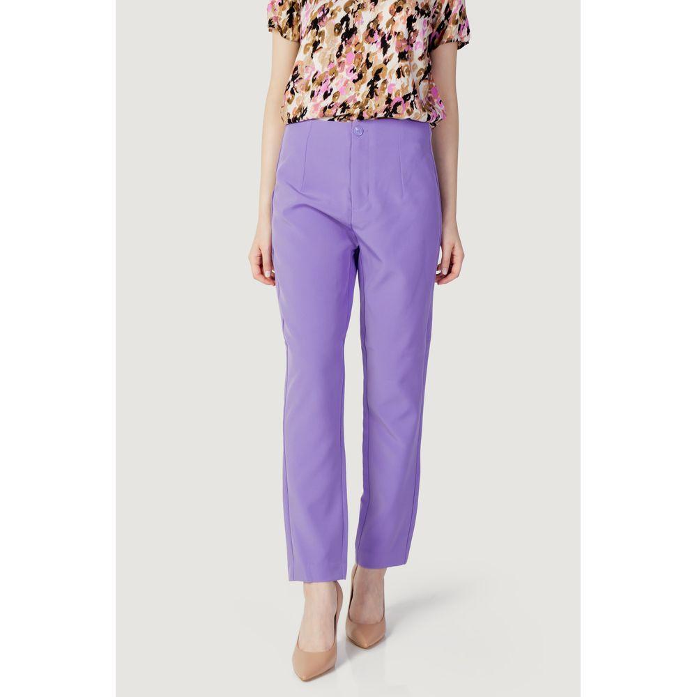 Only Purple Polyester Pant ON-10274800139-34 | XXS