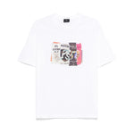 Paul Smith T-shirts and Polos White crew neck cotton t-shirt with graphic design, short sleeves, straight hem, available in size M.