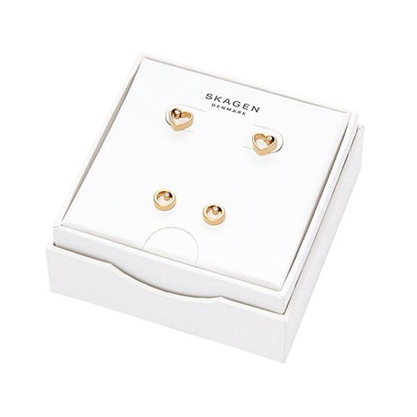SKAGEN DENMARK JEWELS JEWELRY Mod. SKJB1008710 gold earrings set in white gift box