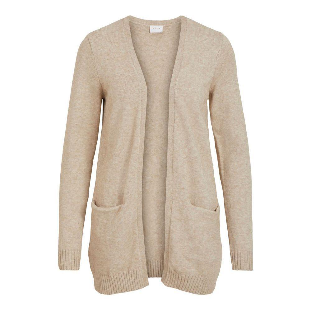 Vila Clothes Beige Viscose Cardigan VI-2492000127-IT38|XS