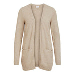 Vila Clothes Beige Viscose Cardigan VI-2492000127-IT38|XS