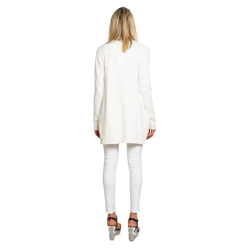 Vila Clothes White Viscose Cardigan VI-2492000008-IT38|XS