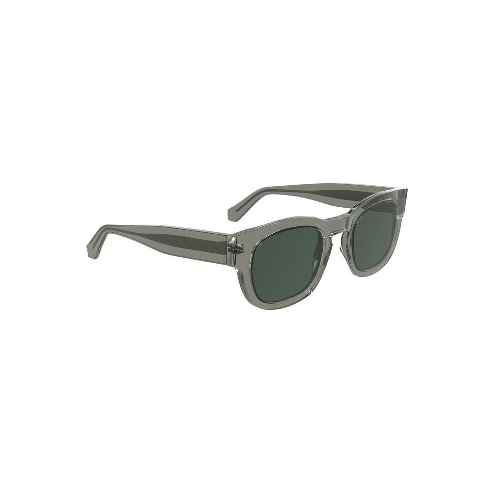 Calvin Klein brown acetate women sunglasses with smoke lenses and round frame for modern style and sun protection.