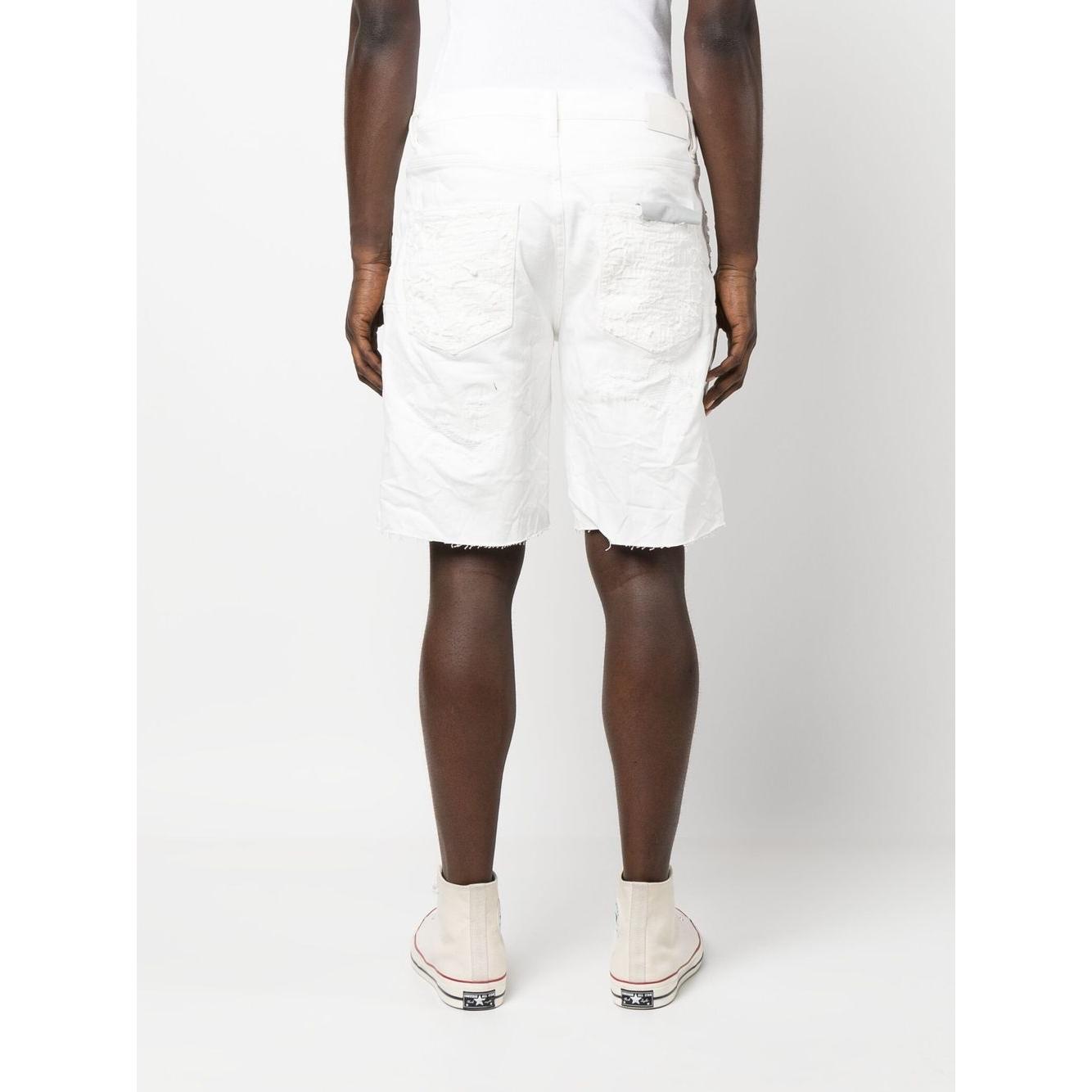 Purple Brand Shorts White