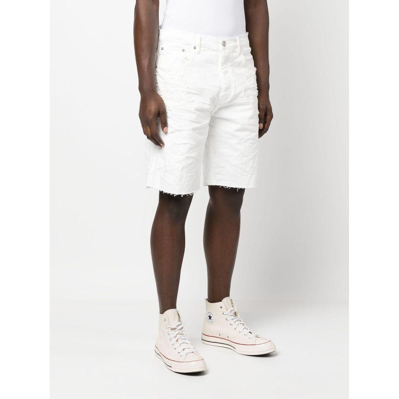 Purple Brand Shorts White