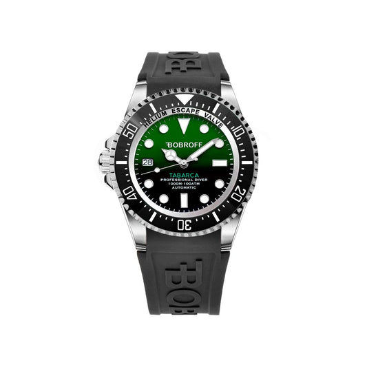 Bobroff Black Rubber Sport Watch