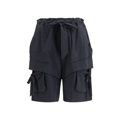 Marant Etoile Black Viscose Bermuda Shorts