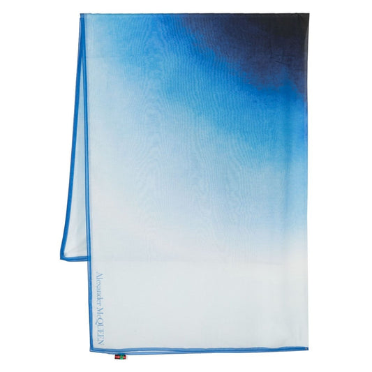 Alexander McQueen gradient-effect logo scarf