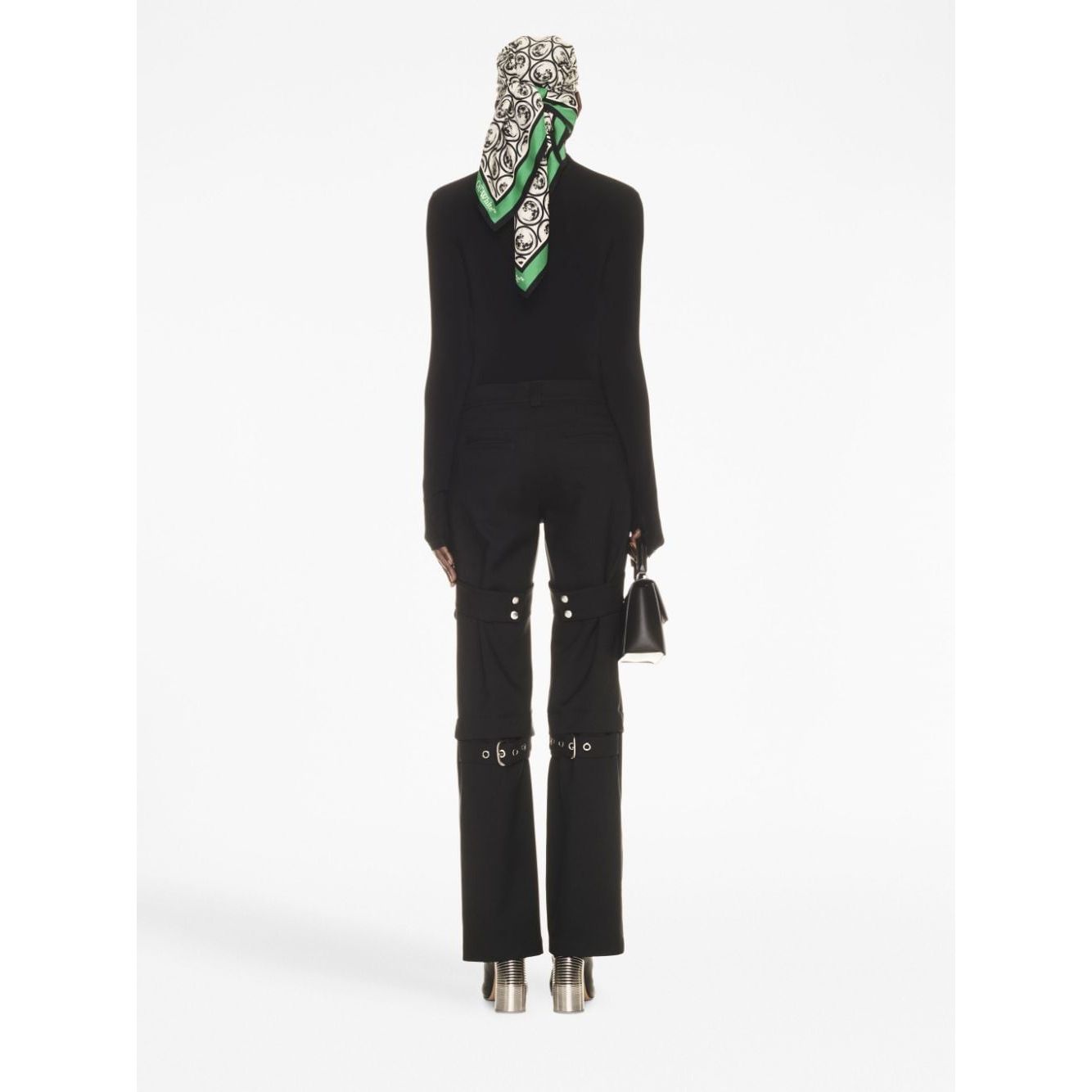 Off White Cargo with buckle Trousers