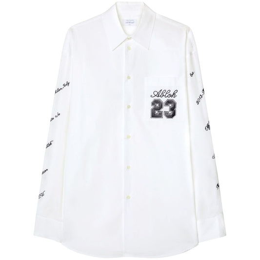 Off White Shirt with embroidery Shirts
