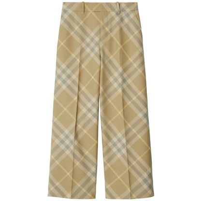 Burberry check-print tailored wool trousers
