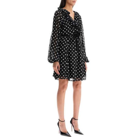 Rotate chiffon mini dress with sequ