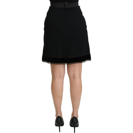 Dolce & Gabbana Elegant High-Waist Black Skirt Dolce & Gabbana Black