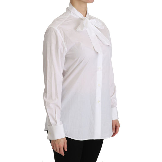 Dolce & Gabbana White Turtle Neck Long Sleeve Polo Shirt TSH4321-38