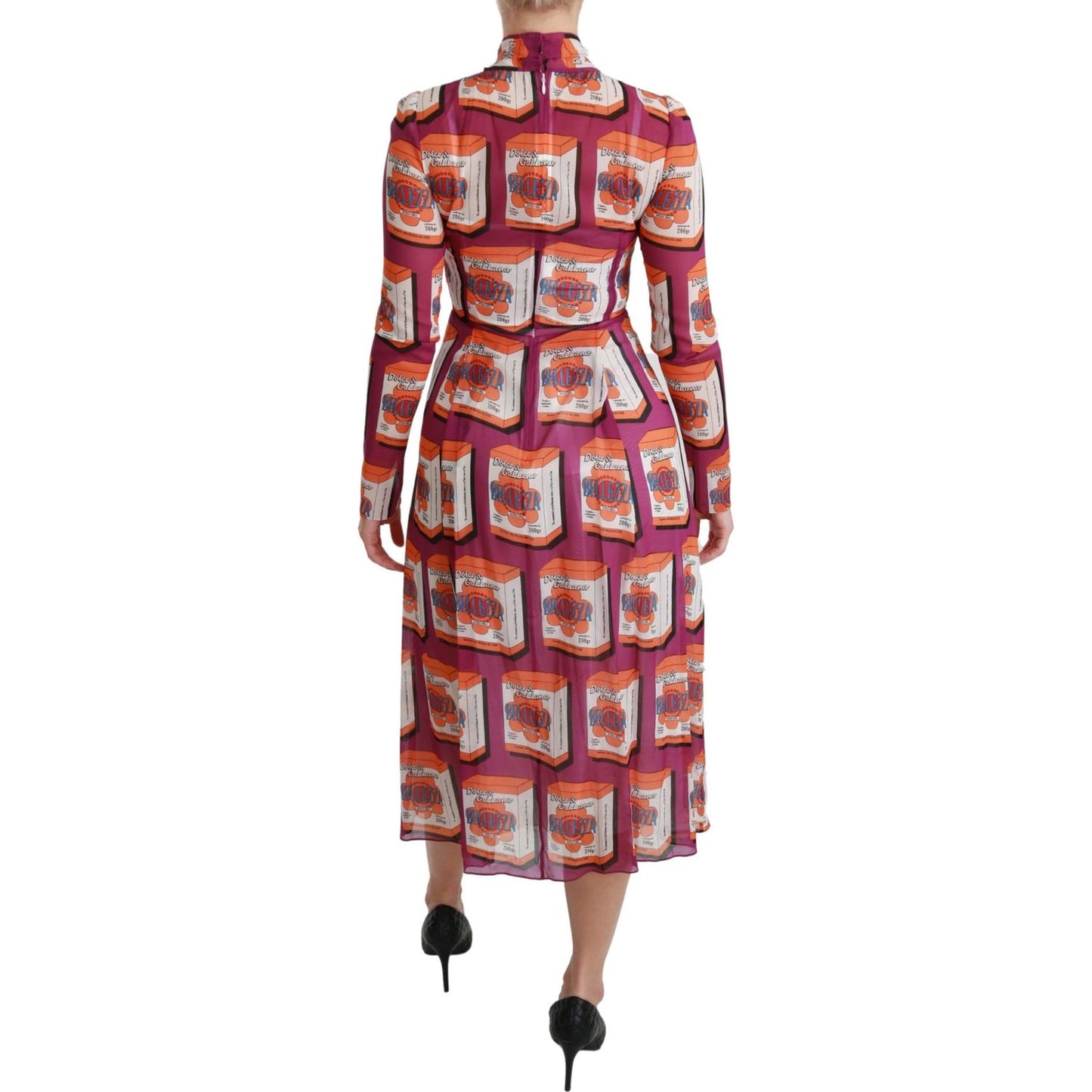 Dolce & Gabbana Purple Silk Bellezza A-Line Gown Dress