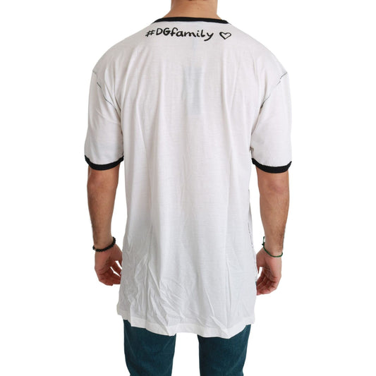 Dolce & Gabbana White Men Print #dgfamily Cotton T-shirt TSH4511-44